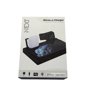 Oo3O NEXT 4-in-1 10W Wireless Charging Pad Apple iPhone, Watch, Airpods  - Black